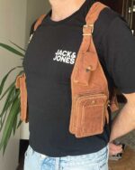 EL YAPIMI GERÇEK DERİ HOLSTER BAG - Görsel 8