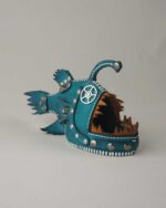 STEAMPUNK DERİ FENER BALIĞI TELEFON STANDI - Görsel 5