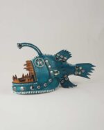 STEAMPUNK DERİ FENER BALIĞI TELEFON STANDI - Görsel 14