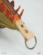 EL YAPIMI DERİ STEGOSAURUS KALEM KUTUSU - Görsel 8