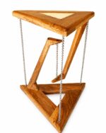 Tensegrity Ahşap Yan Sehpa – Yüzen Masa Tasarımı | Dekoratif Denge Sehpası - Görsel 6