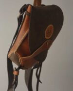 El Yapımı Hakiki Deri Mini Sırt Çantası | Vintage Deri Backpack - Görsel 14