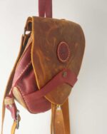 El Yapımı Hakiki Deri Mini Sırt Çantası | Vintage Deri Backpack - Görsel 8