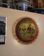 Vintage Camembert Normandie Şişe Kapağı Duvar Dekoru – 33 cm çap - Görsel 3