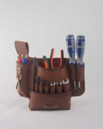 EL YAPIMI HAKİKİ DERİ ALET ORGANİZERİ – Elektrikçi, Marangoz ve Ustalar İçin Heavy Duty Takım Çantası - Görsel 3
