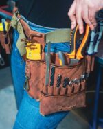 EL YAPIMI HAKİKİ DERİ ALET ORGANİZERİ – Elektrikçi, Marangoz ve Ustalar İçin Heavy Duty Takım Çantası - Görsel 5