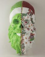 El Yapımı Noel Baba & Halloween Kafatası Duvar Dekoru – 50x25 cm - Görsel 7