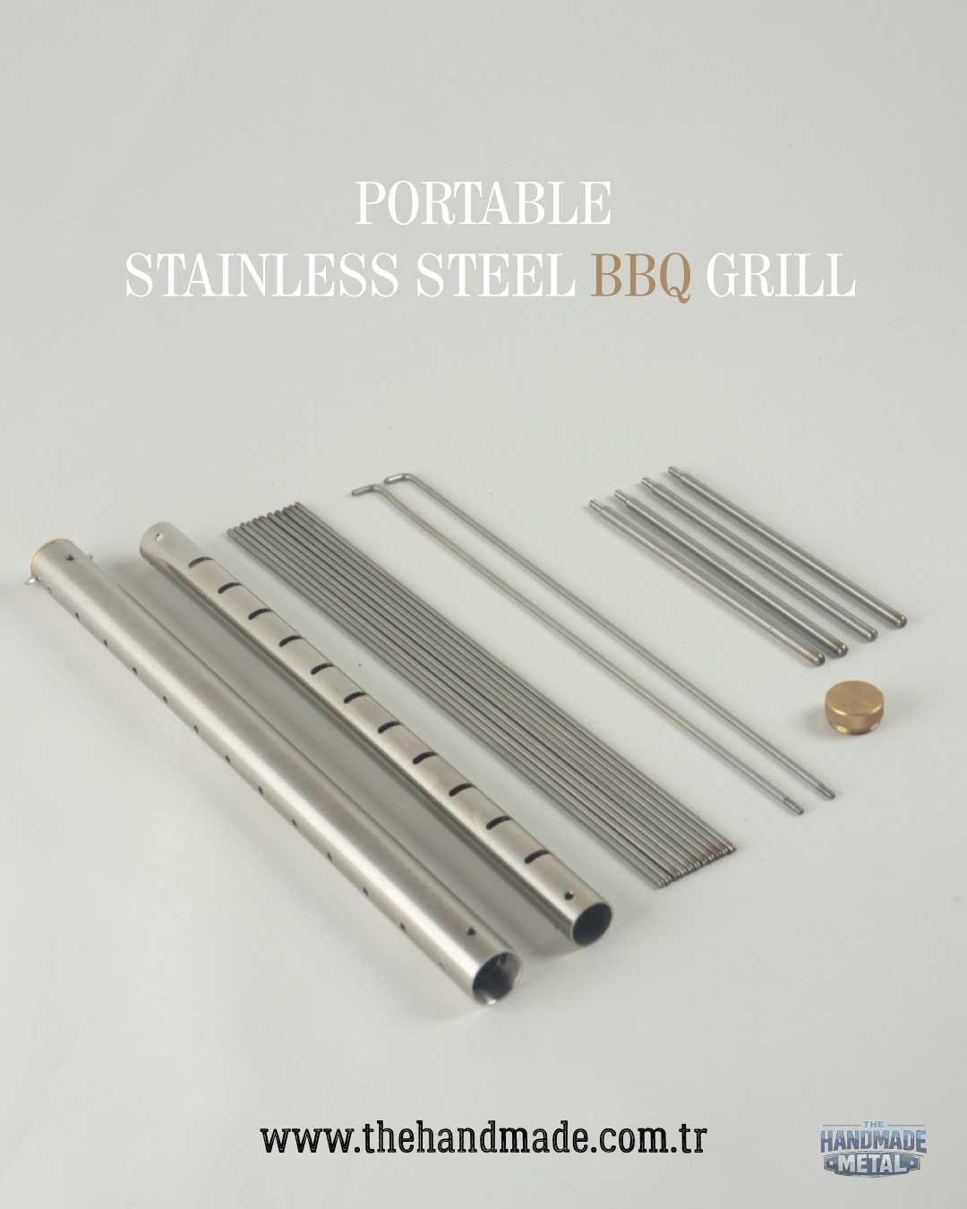 TAŞINABİLİR PASLANMAZ ÇELİK BARBEKÜ IZGARA