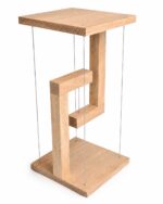 Tensegrity Ahşap Yan Sehpa – Yüzen Masa Tasarımı | Dekoratif Denge Sehpası - Görsel 3