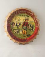 Vintage Camembert Normandie Şişe Kapağı Duvar Dekoru – 33 cm çap - Görsel 8