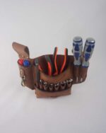 EL YAPIMI HAKİKİ DERİ ALET ORGANİZERİ – Elektrikçi, Marangoz ve Ustalar İçin Heavy Duty Takım Çantası - Görsel 13