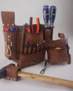 EL YAPIMI HAKİKİ DERİ ALET ORGANİZERİ – Elektrikçi, Marangoz ve Ustalar İçin Heavy Duty Takım Çantası - Görsel 6