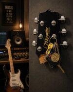Gitar Kafa Formlu Anahtarlık Askısı / Duvar Tipi Anahtarlık Organizer - Görsel 4