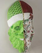 El Yapımı Noel Baba & Halloween Kafatası Duvar Dekoru – 50x25 cm - Görsel 12