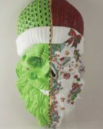 El Yapımı Noel Baba & Halloween Kafatası Duvar Dekoru – 50x25 cm - Görsel 8
